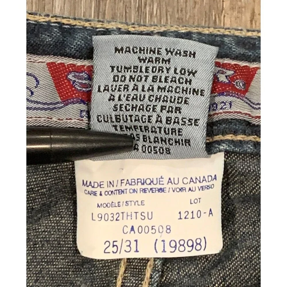 Vtg Silver Jeans Flare Womens Size 25/31 Blue Denim Pants Mid Rise Medium Wash - Picture 7 of 13
